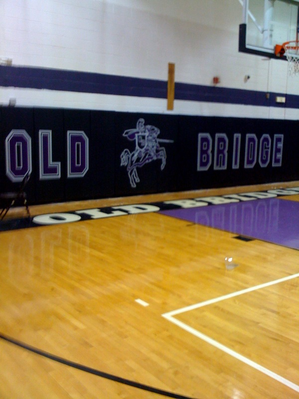 Wall matting logo and lettering at Old Bridge High School New Jersey